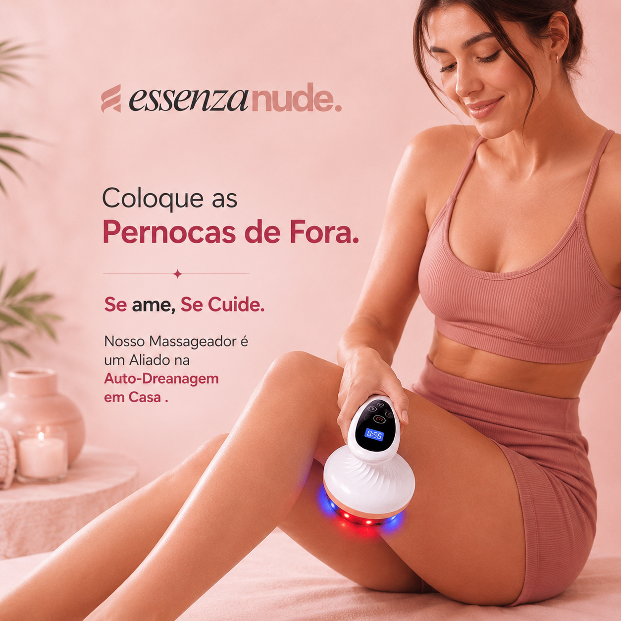 Massageador Corporal de Sucção e Drenagem LipoSlim - Portátil