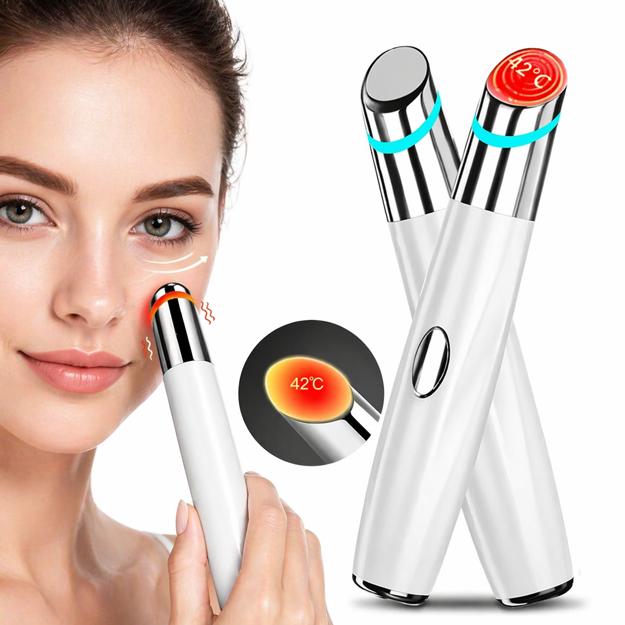 Massageador Essenza para Olhos e Lábios – Efeito Revitalizante Calor e Luz Terapêutica