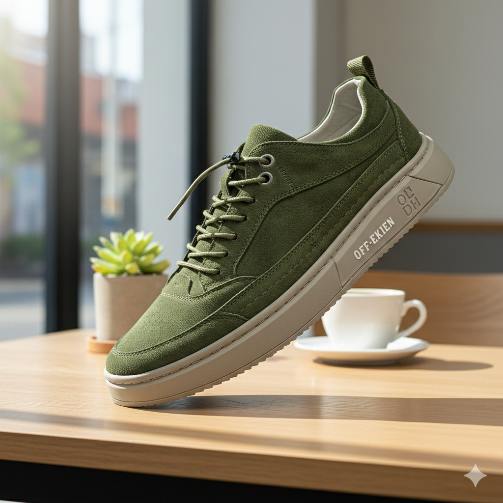 (PAGUE 1 LEVE 2 - PROMOÇÃO EXCLUSIVA) Sapatênis Masculino Em Couro Premium Off-Ekien + (BRINDE)