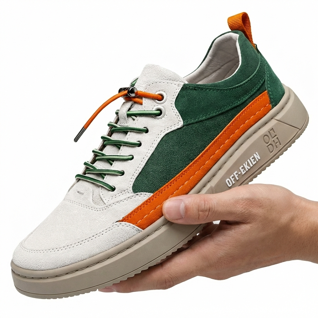 (PAGUE 1 LEVE 2 - PROMOÇÃO EXCLUSIVA) Sapatênis Masculino Em Couro Premium Off-Ekien + (BRINDE)
