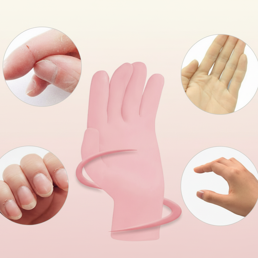 Kit Meias e Luvas de Silicone Hidratação Profunda Pés e Mãos - Anti Ressecamento e Rachaduras