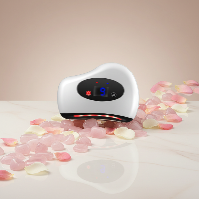 Massageador Corpo e Face Elétrico Guasha – Pedra Aquecida com Vibração