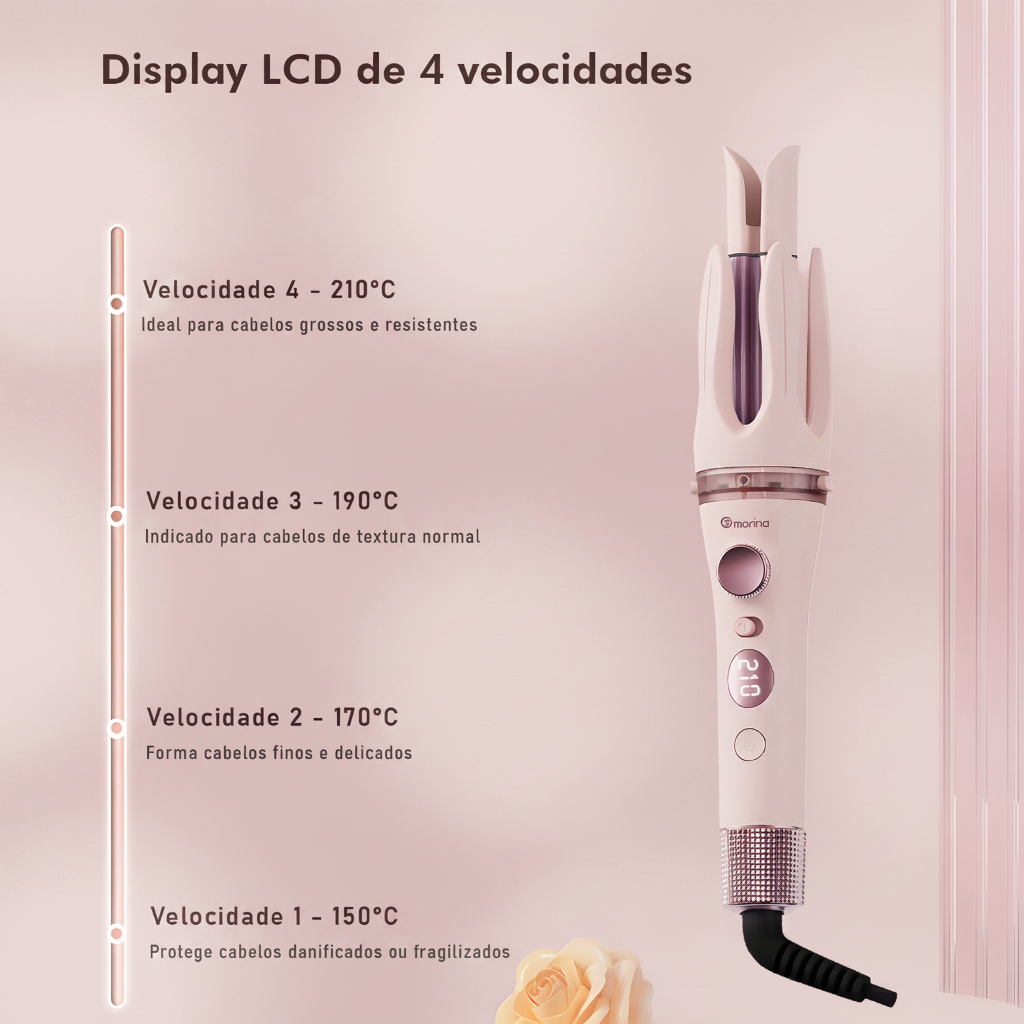 Modelador de Cachos Automático 3 em 1 – Com Modo Escova Alisadora