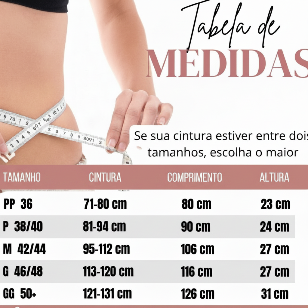 Cinta Modeladora Abdominal Feminina New Fit – Alta Compressão e Definição da Cintura