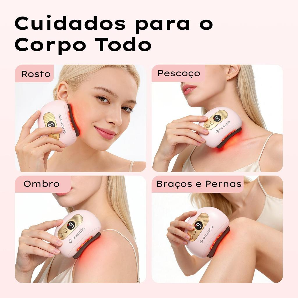 Gua-Sha Elétrico de Sucção e Massagem Térmica - Sculpt Face