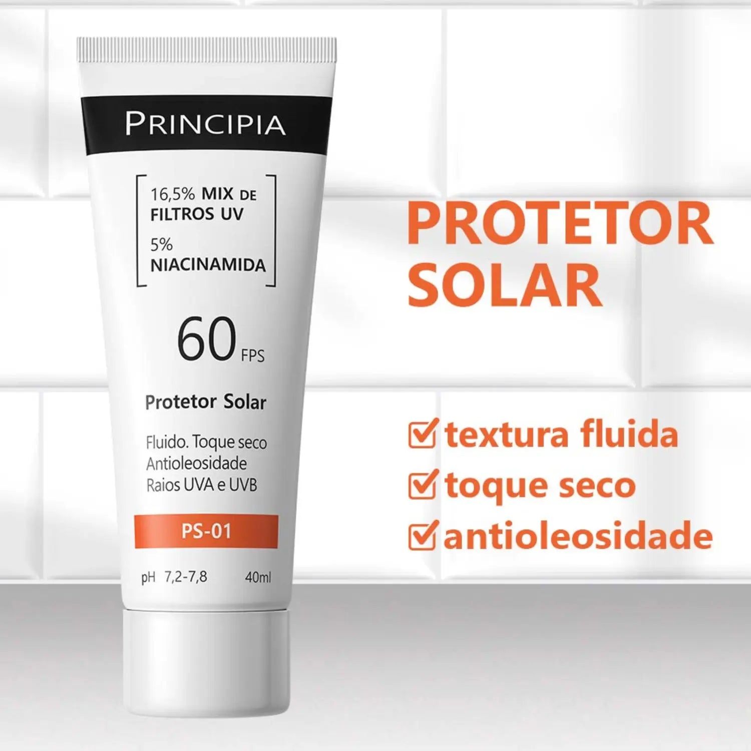 Principia Kit Anti-acne Essencial - GH-01 Gel hidratante (firmeza e viço)+ MIX 01 (oleosidade)+ GL 01 (impurezas)+ PS 01 protetor solar facial