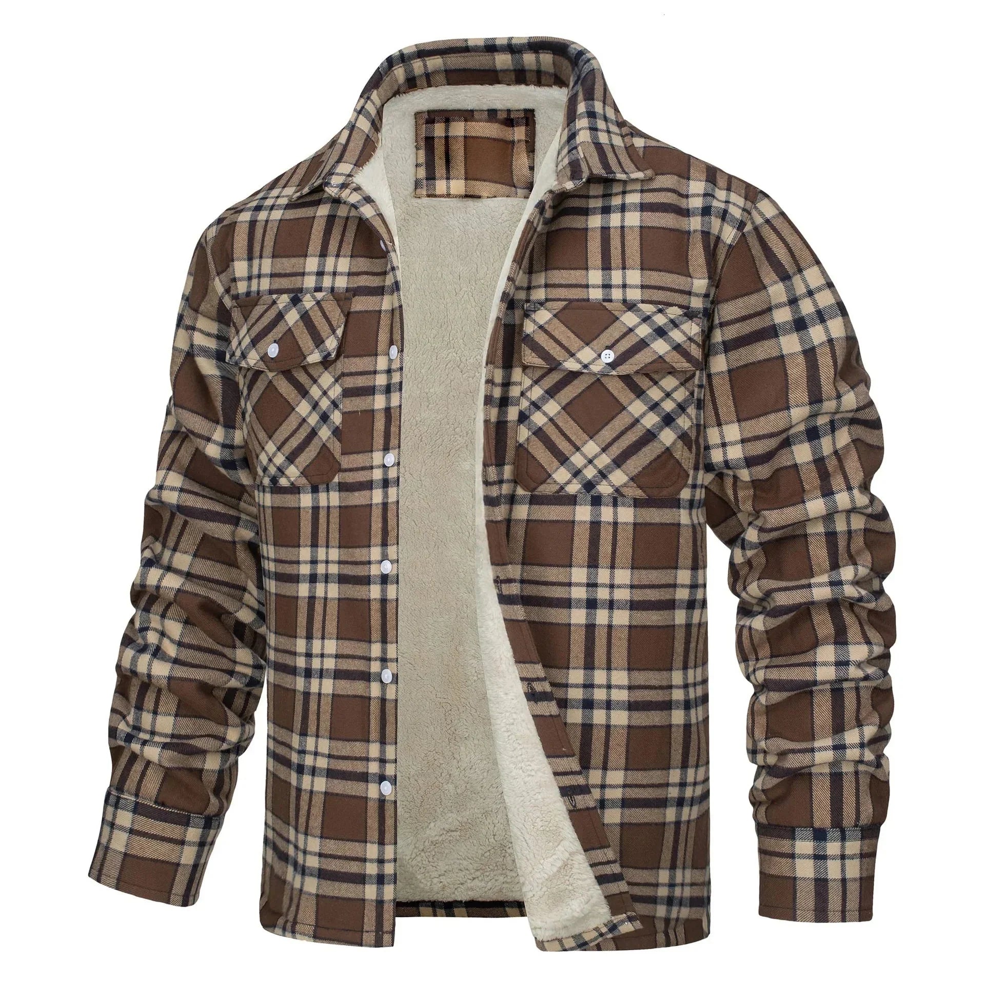 (PAGUE 1 LEVE 2) Jaqueta Masculina Xadrez + BRINDE