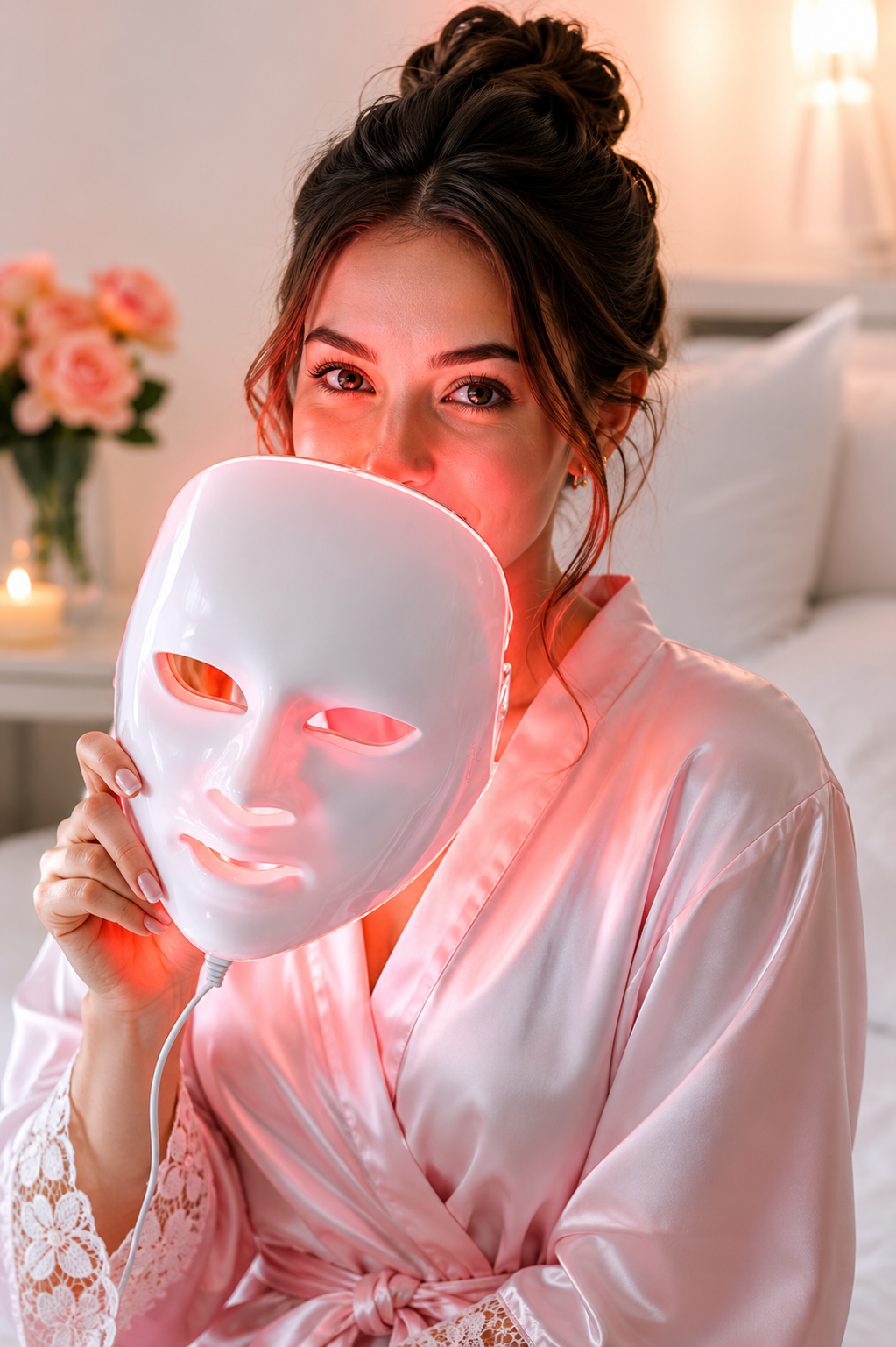 Máscara LED Facial 7 Cores Fototerapia EssenzaNude - Original