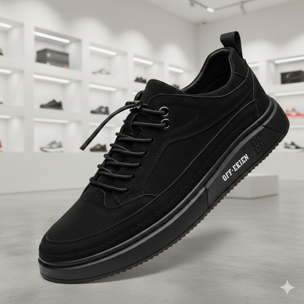 (PAGUE 1 LEVE 2 - PROMOÇÃO EXCLUSIVA) Sapatênis Masculino Em Couro Premium Off-Ekien + (BRINDE)