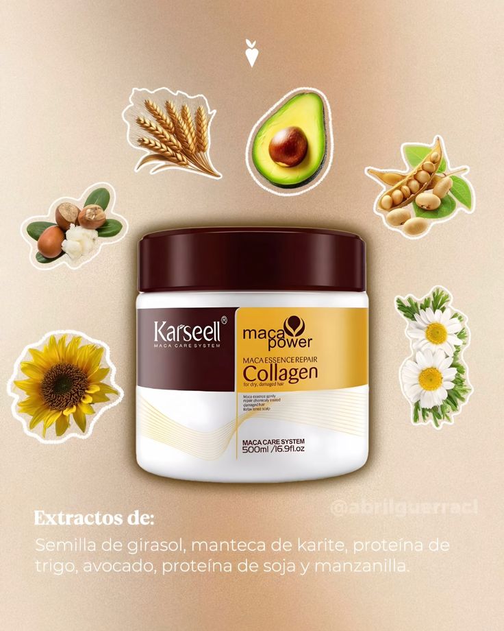 Máscara Capilar Karseell Collagen 500g – Hidratação Profunda e Reconstrução Imediata