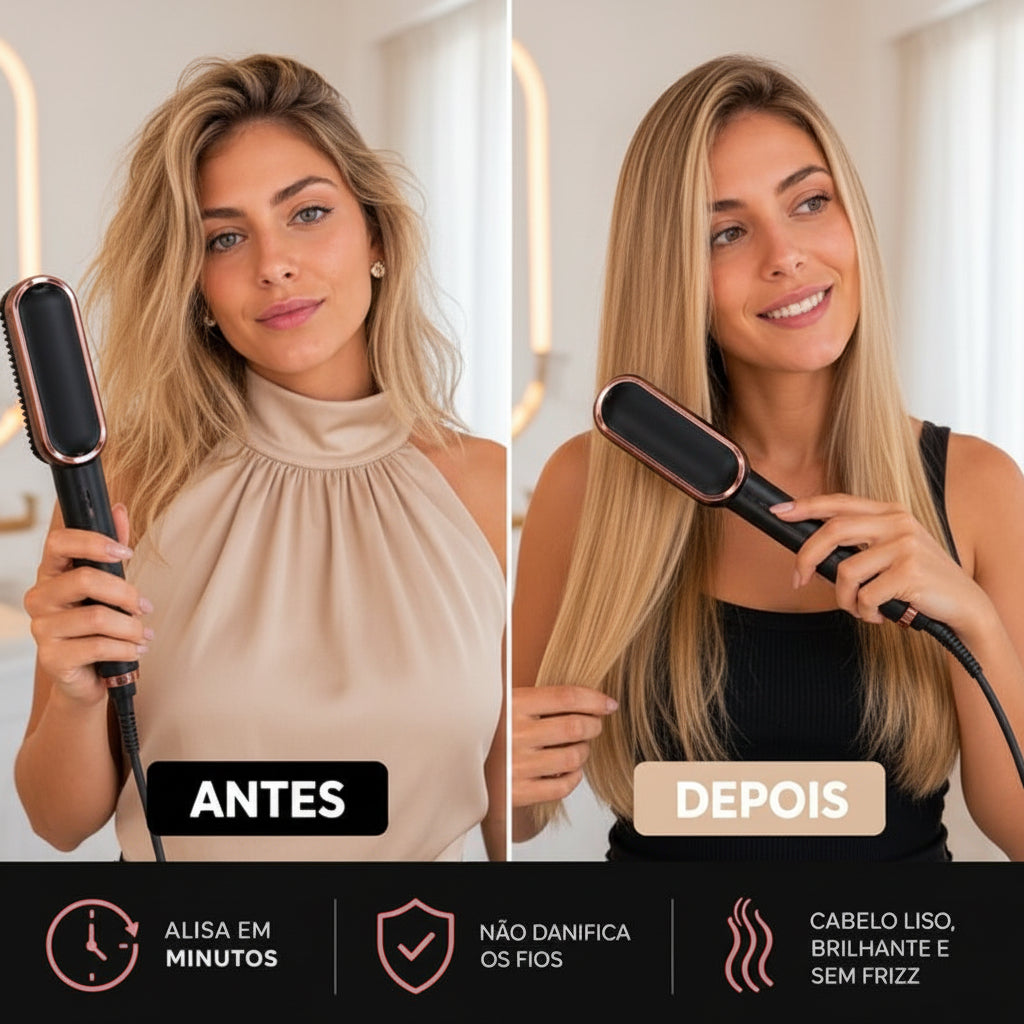 Escova Modeladora Essenza Liss™ 3 em 1 | Resultado de Salão Todos os Dias