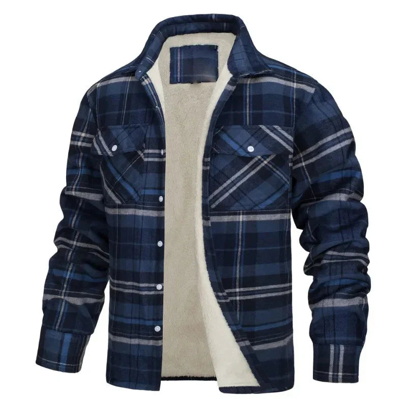 (PAGUE 1 LEVE 2) Jaqueta Masculina Xadrez + BRINDE