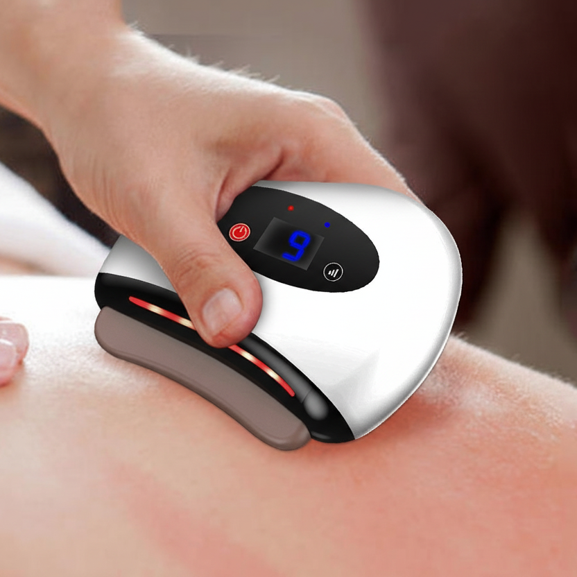 Massageador Corpo e Face Elétrico Guasha – Pedra Aquecida com Vibração