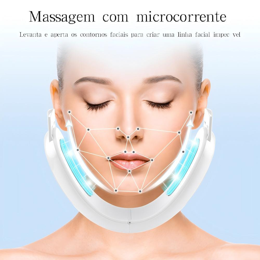 Massageador Led em V – Ação Lifting Facial, Papada e Pescoço
