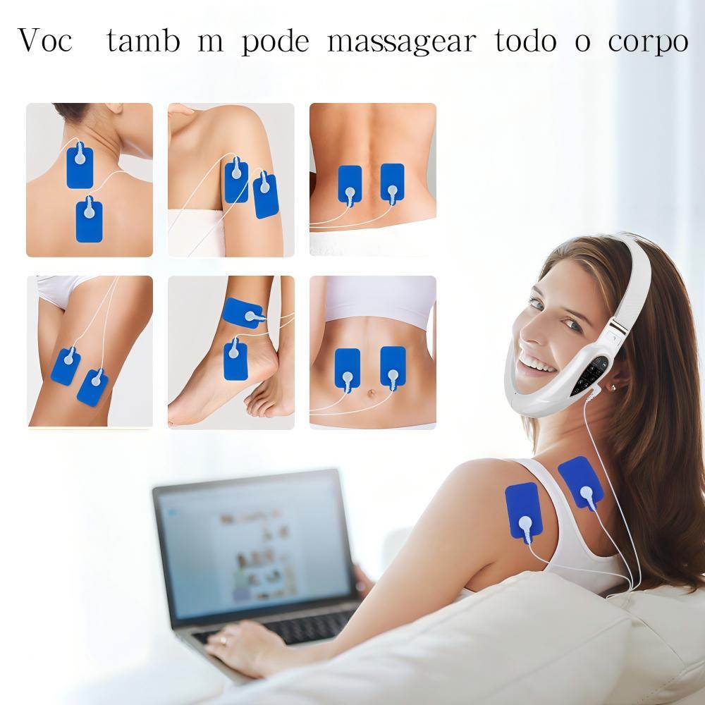 Massageador Led em V – Ação Lifting Facial, Papada e Pescoço