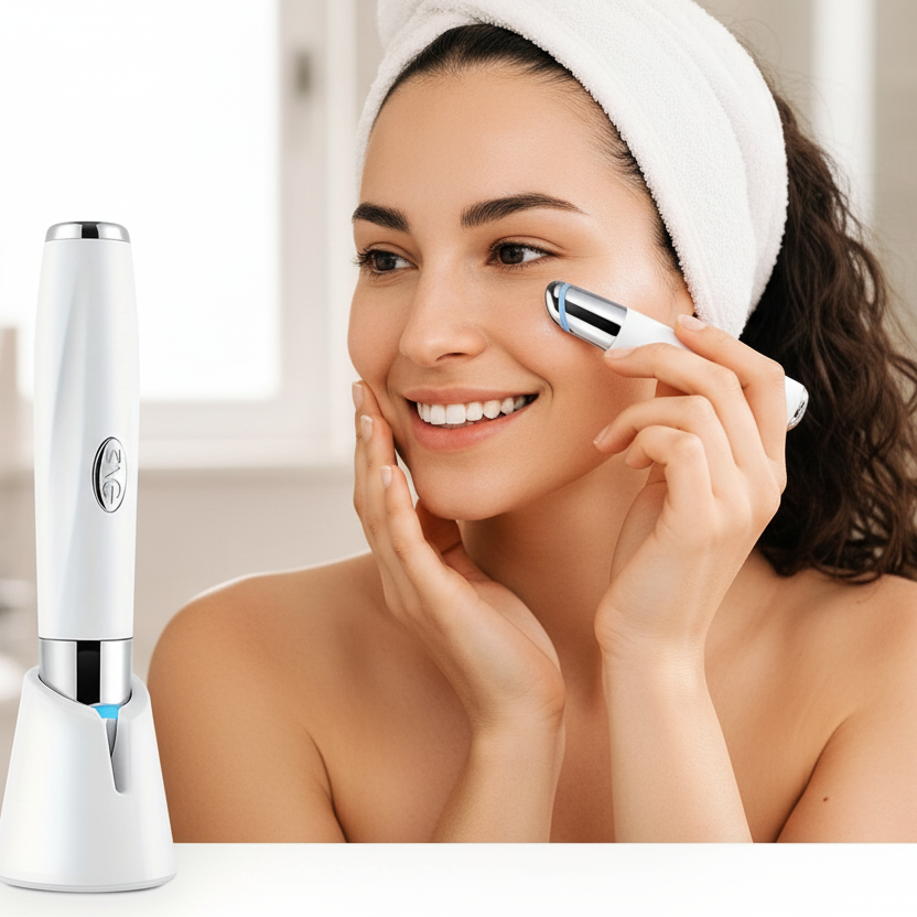 Massageador Essenza para Olhos e Lábios – Efeito Revitalizante Calor e Luz Terapêutica