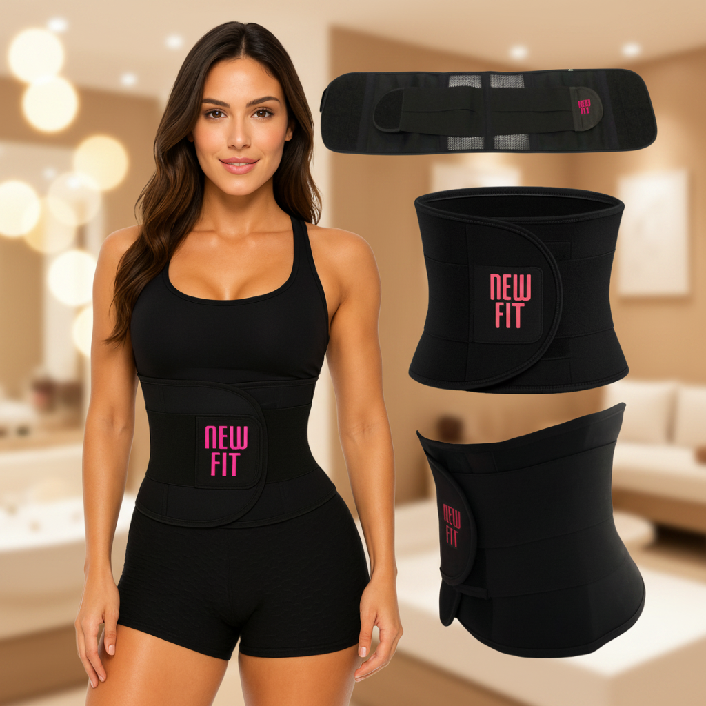Cinta Modeladora Abdominal Feminina New Fit – Alta Compressão e Definição da Cintura