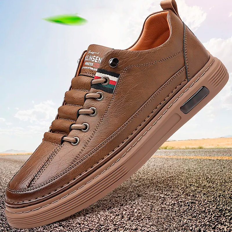 (PAGUE 1 LEVE 2) Tênis Masculino Casual de Couro Italian Man + BRINDE