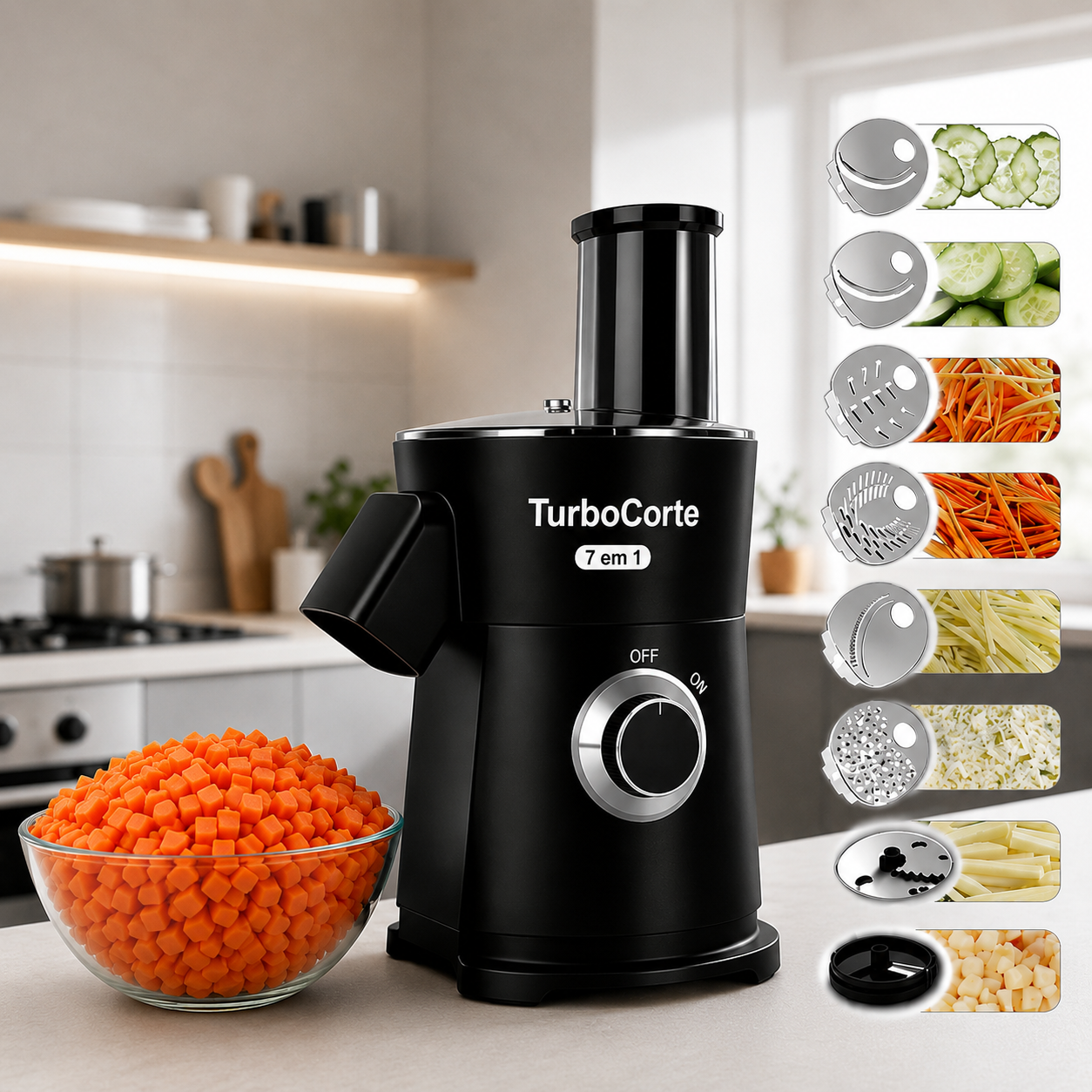 Maquina Elétrica TurboCorte 7 em 1