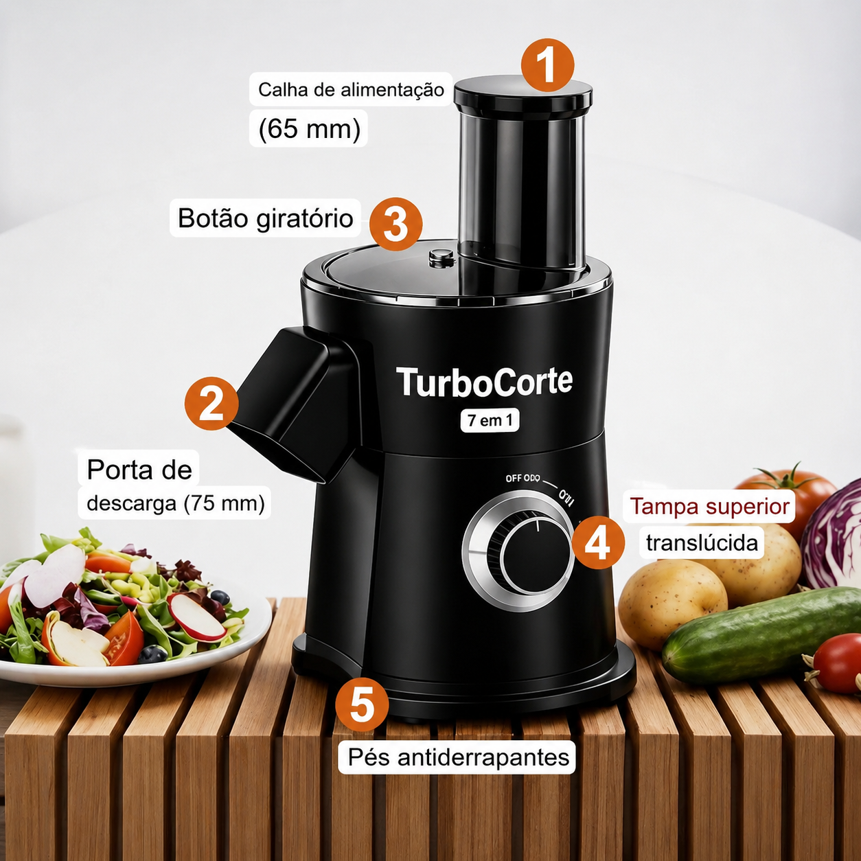 Maquina Elétrica TurboCorte 7 em 1